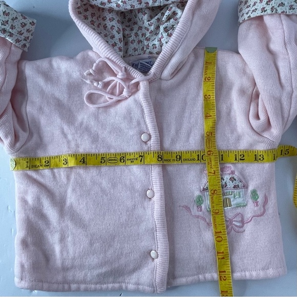 Vintage Friedknit Creations Acrylic Hooded Sweater Jacket Double Layer✔️Size - Picture 12 of 14